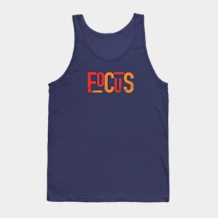 focus text merch vintage Tank Top